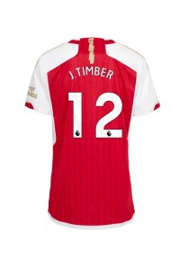 Arsenal Jurrien Timber #12 Jalkapallovaatteet Naisten Kotipaita 2023-24 Lyhythihainen